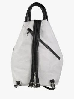 Solada Zaino da donna in ecopelle bicolore - grigio chiaro