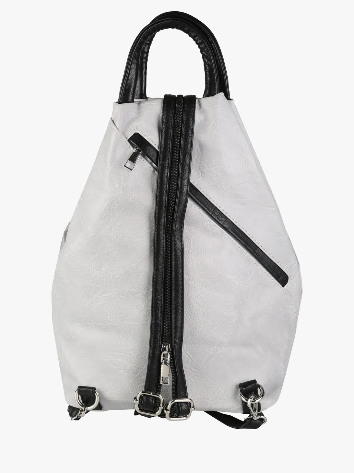 Solada Zaino da donna in ecopelle bicolore - grigio chiaro