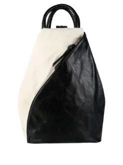 Solada Zaino da donna in ecopelle bicolore - nero