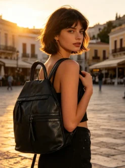 Solada Zaino donna in ecopelle - nero