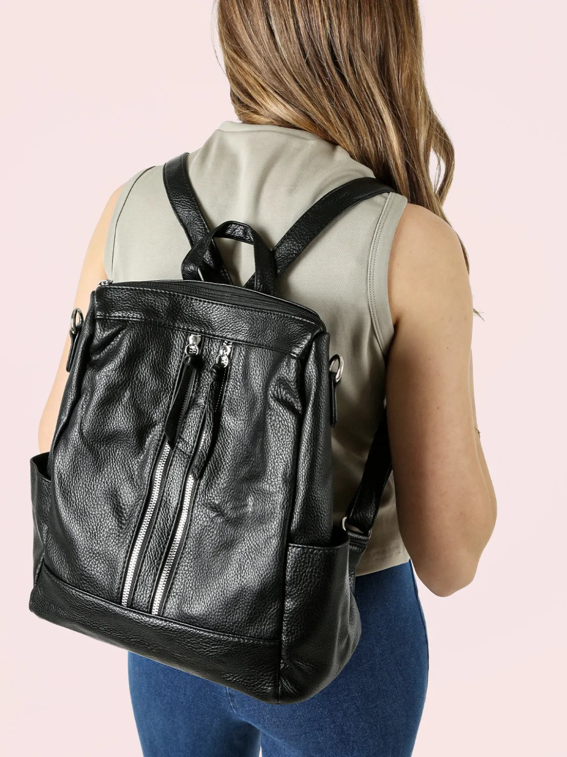 Solada Zaino donna in ecopelle - nero