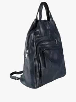 Solada Zaino in ecopelle da donna - blu scuro