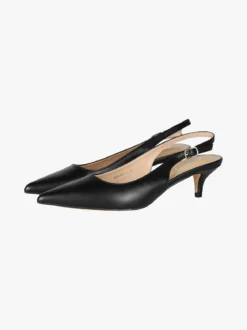 Soleil Slingback donna aperte dietro con tacco a rocchetto - nero