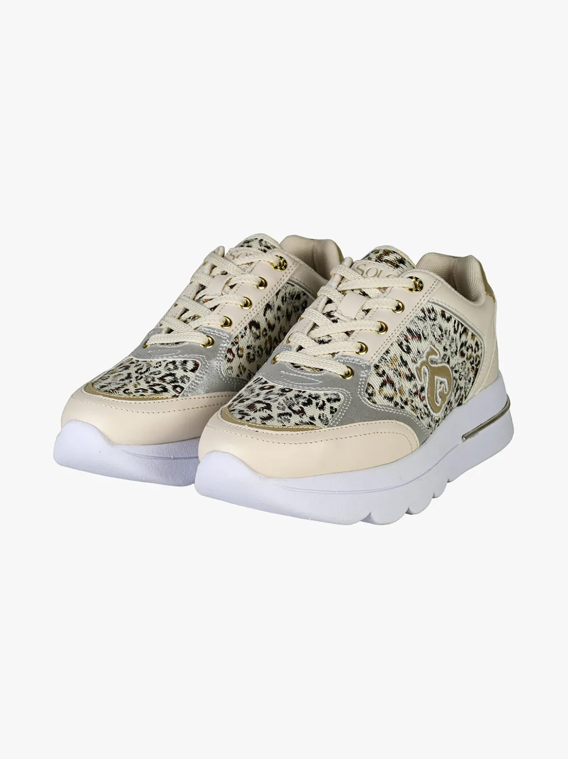 Solo Soprani Sneakers da donna con platform e dettagli animalier