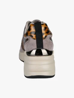 Solo Soprani Sneakers donna con zeppa e dettagli animalier - taupe