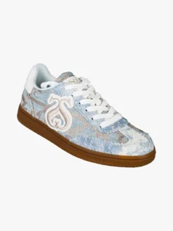 Solo Soprani Sneakers donna stringate in tessuto jeans