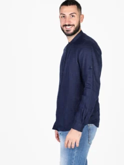 S.O.S Store Of Shirt Camicia in lino da uomo a maniche lunghe