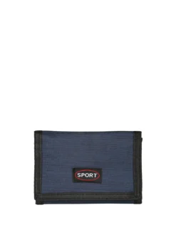 Sport Portafoglio in tessuto con chiusura a strappo e catenella - blu