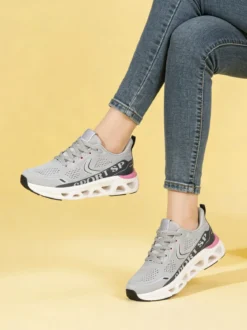 Sport Sneakers donna sportive in maglia - grigio