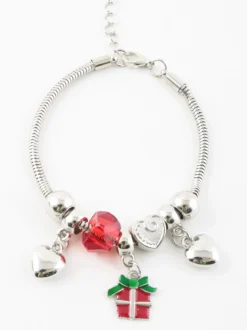 Stainless Stell Bracciale natalzio con charm