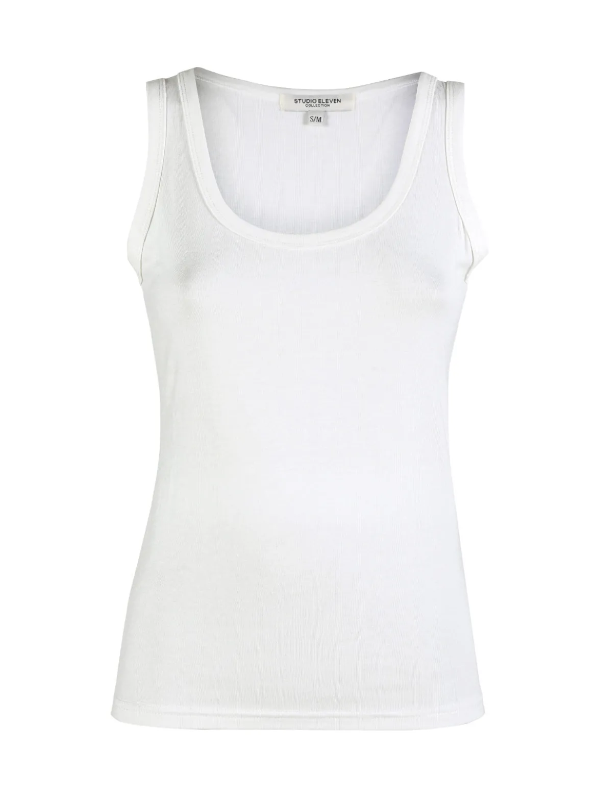 Studio Eleven Collection Canotta girocollo da donna - bianco