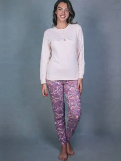 Stylosa Pigiama lungo da donna in cotone