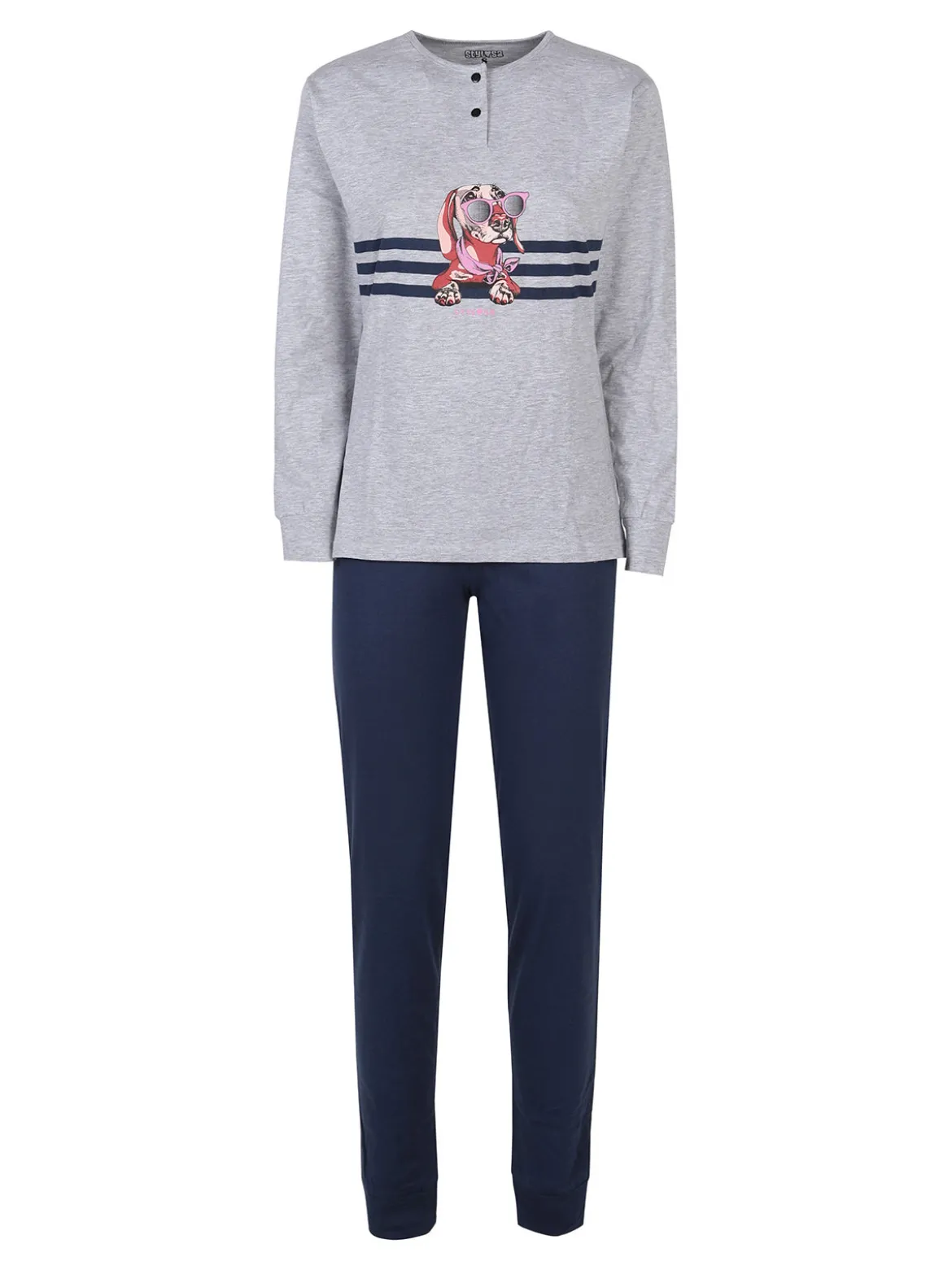 Stylosa Pigiama lungo da donna in cotone