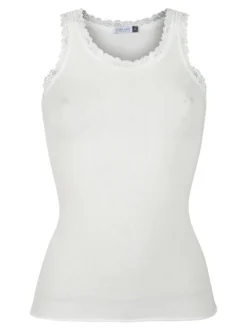 Sublyme Canotta donna con pizzo in misto cashmere