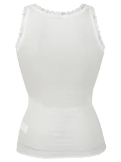 Sublyme Canotta donna con pizzo in misto cashmere