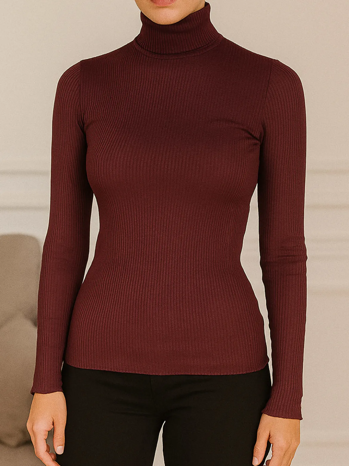 Sublyme Maglia dolcevita da donna in cashmere - viola