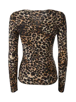 Sublyme Maglia donna animalier a manica lunga in cashmere - multicolore