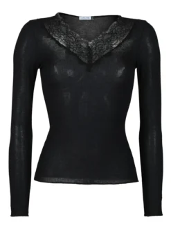 Sublyme Maglietta donna cashmere con pizzo