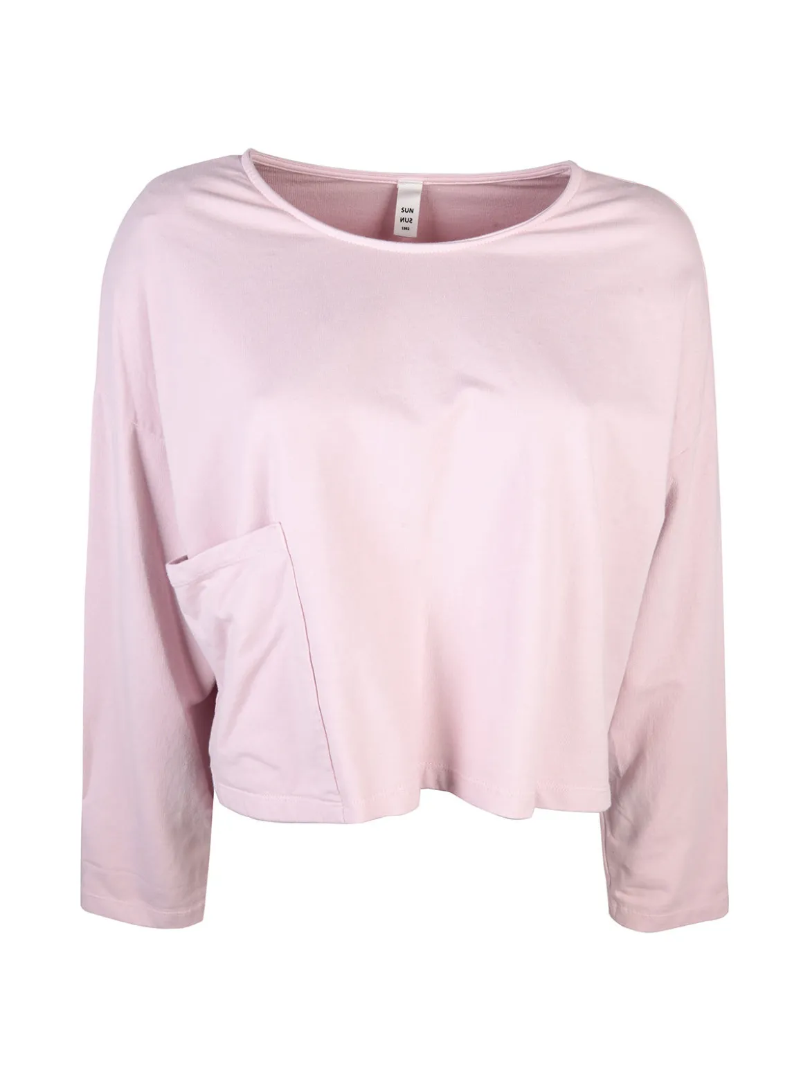 Sun Sun T-shirt cropped da donna con tasca