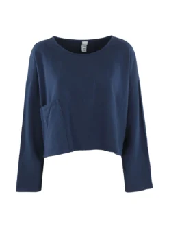 Sun Sun T-shirt cropped da donna con tasca