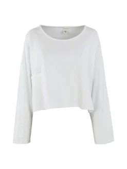 Sun Sun T-shirt cropped da donna con tasca