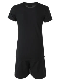 Superga Completo corto da donna in cotone con logo - nero