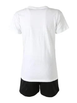 Superga Completo corto da donna 2 pezzi in cotone con logo - bianco