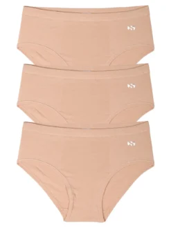 Superga Confezione da 3 slip comfort donna - nudo