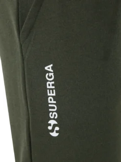 Superga Pantaloni tuta da donna in felpa con coulisse e polsini - militare