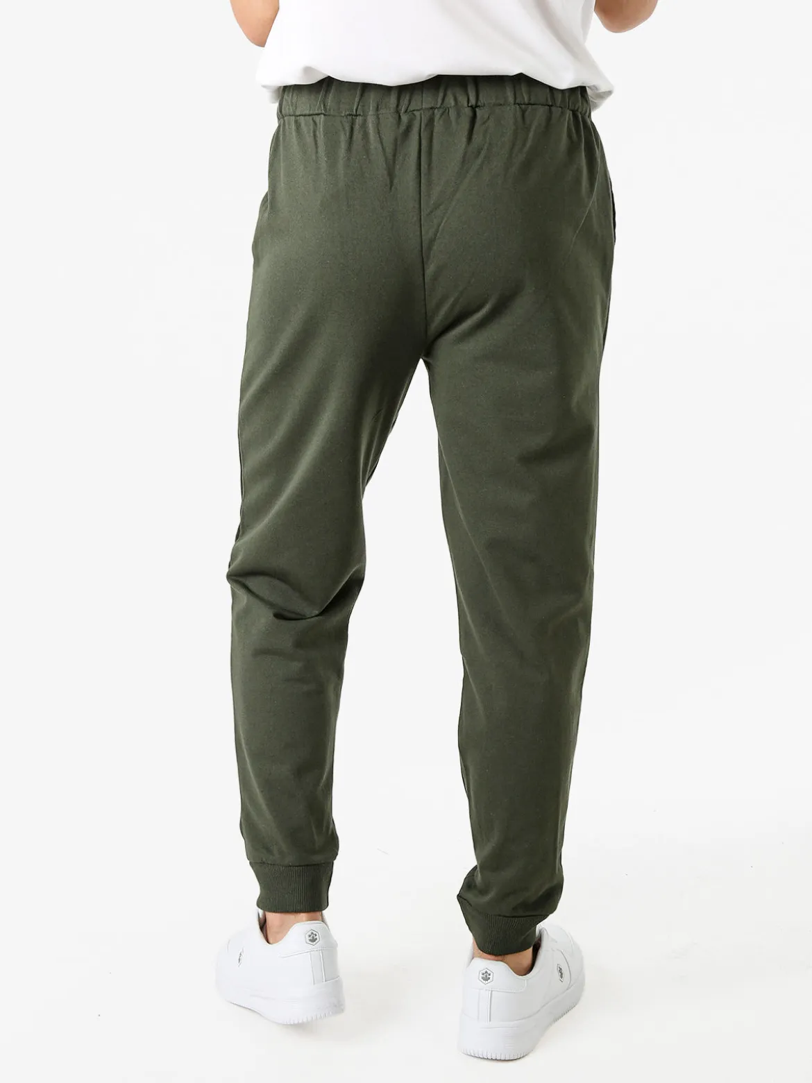 Superga Pantaloni tuta da uomo in felpa con coulisse e polsini - militare