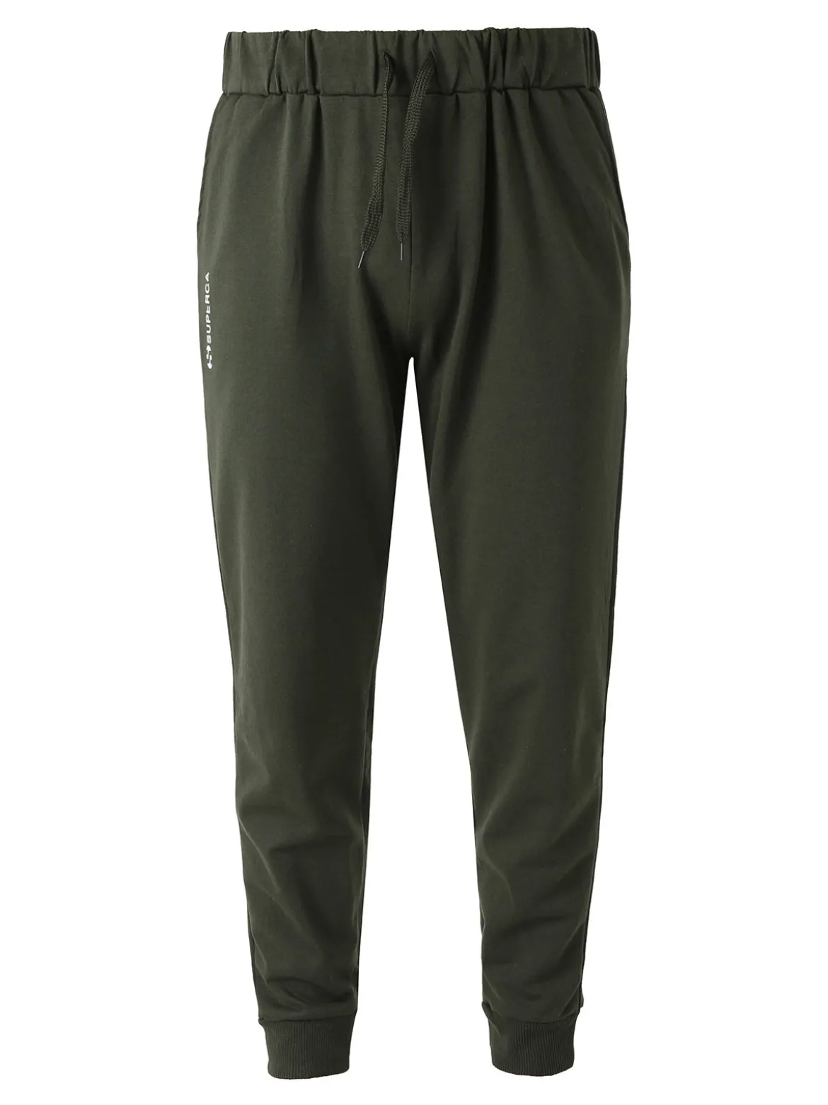 Superga Pantaloni tuta da uomo in felpa con coulisse e polsini - militare