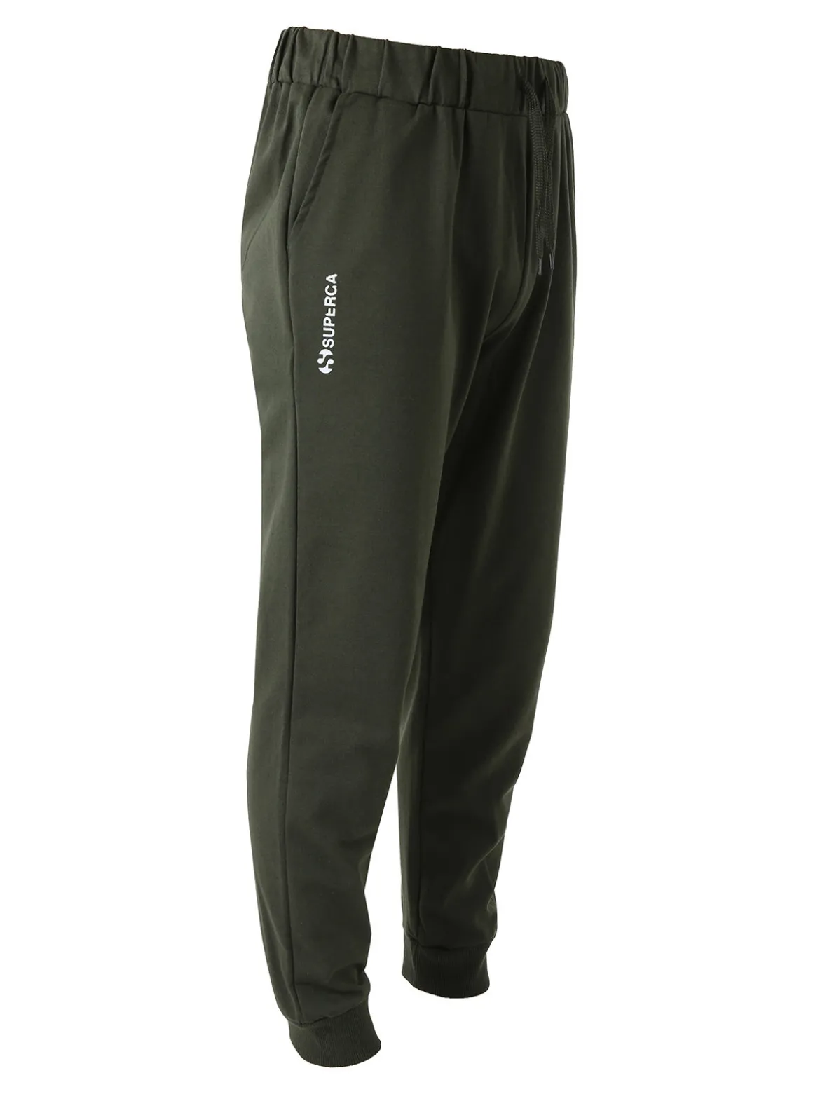 Superga Pantaloni tuta da uomo in felpa con coulisse e polsini - militare