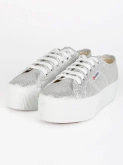 Superga Scarpe in tela donna con platform 2790 LAME