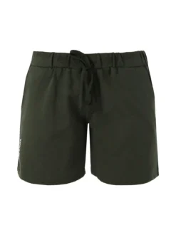 Superga Shorts donna in misto cotone con logo - militare