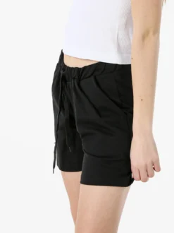 Superga Shorts donna in misto cotone con logo - nero