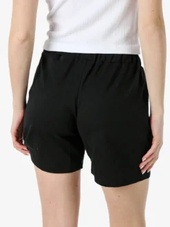 Superga Shorts donna in misto cotone con logo - nero