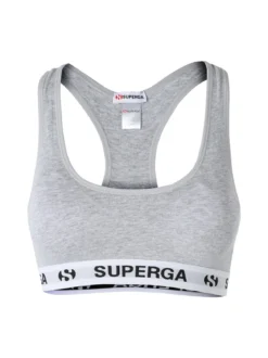 Superga Top sportivo con coppe imbottite - grigio