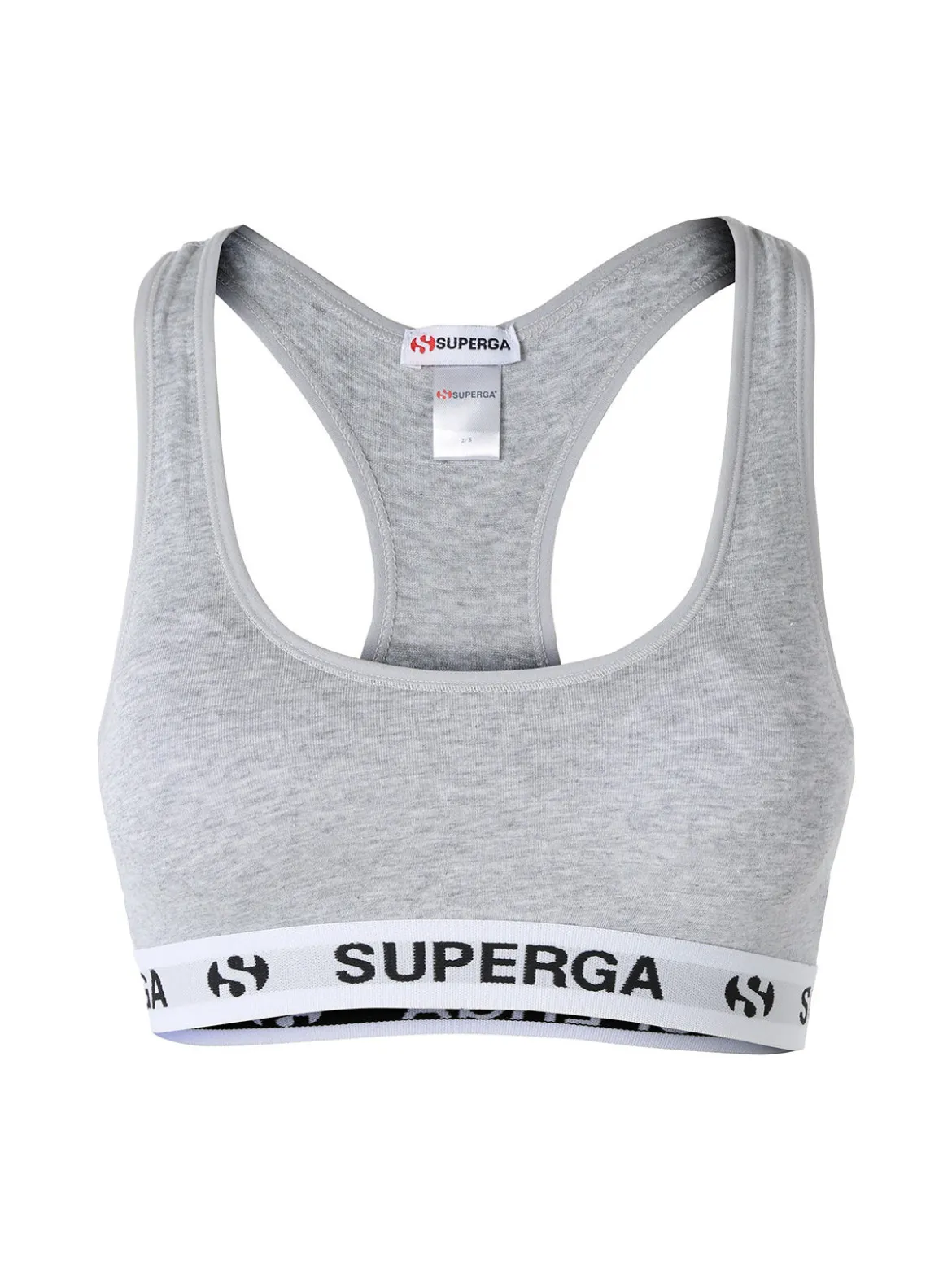 Superga Top sportivo con coppe imbottite - grigio