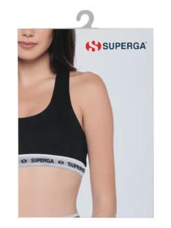 Superga Top sportivo con coppe imbottite - grigio