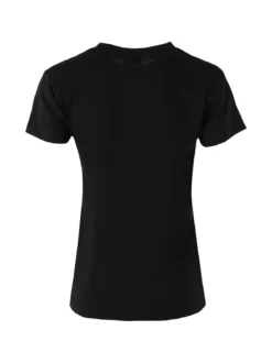 Superga T-shirt girocollo da donna in cotone con logo - nero