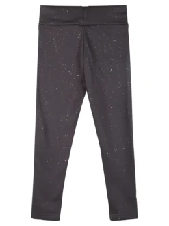 Super Star Leggings felpati da bambina con glitter - antracite