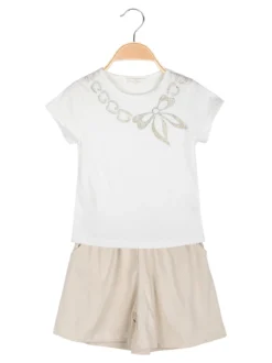 Sweet Junior Completo da bambina 2 pezzi con t-shirt e shorts