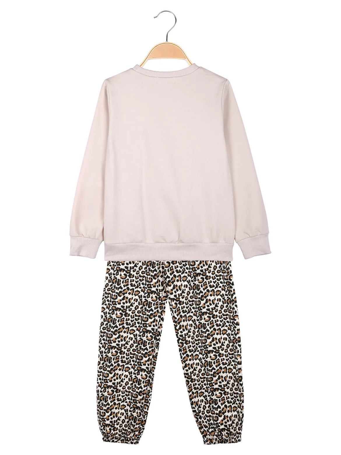 Sweet Junior Completo 2 pezzi animalier da bambina - beige
