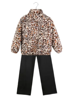 Sweet Junior Completo 3 pezzi da bambina con giacca in ecopelliccia