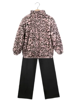 Sweet Junior Completo 3 pezzi da bambina con giacca in ecopelliccia