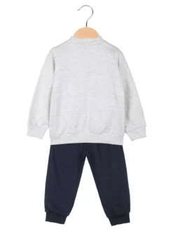 Sweet Junior Completo 3 pezzi da neonato con chiusura zip - grigio chiaro