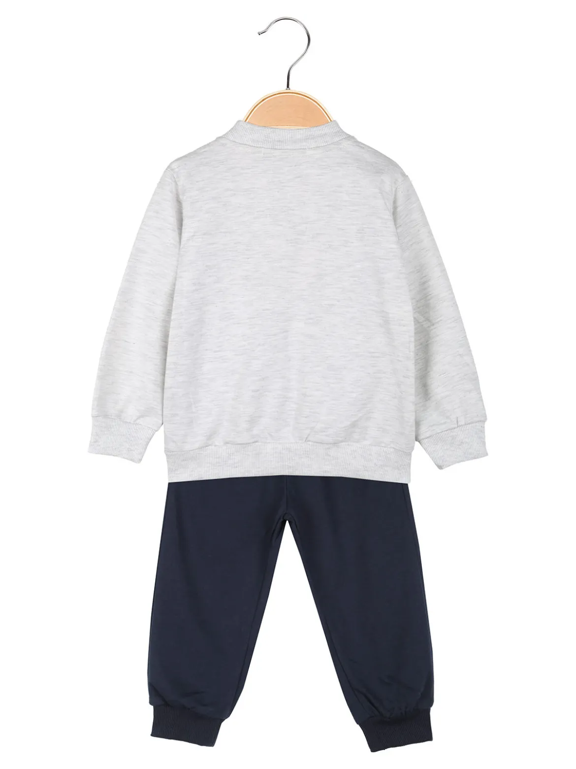 Sweet Junior Completo 3 pezzi da neonato con chiusura zip - grigio chiaro
