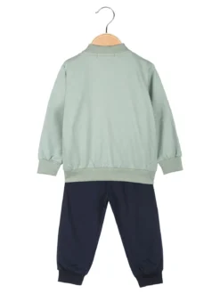 Sweet Junior Completo 3 pezzi da neonato con chiusura zip - verde chiaro