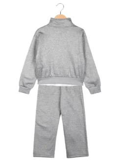 Sweet Junior Completo tuta da bambina 3 pezzi con strass - grigio
