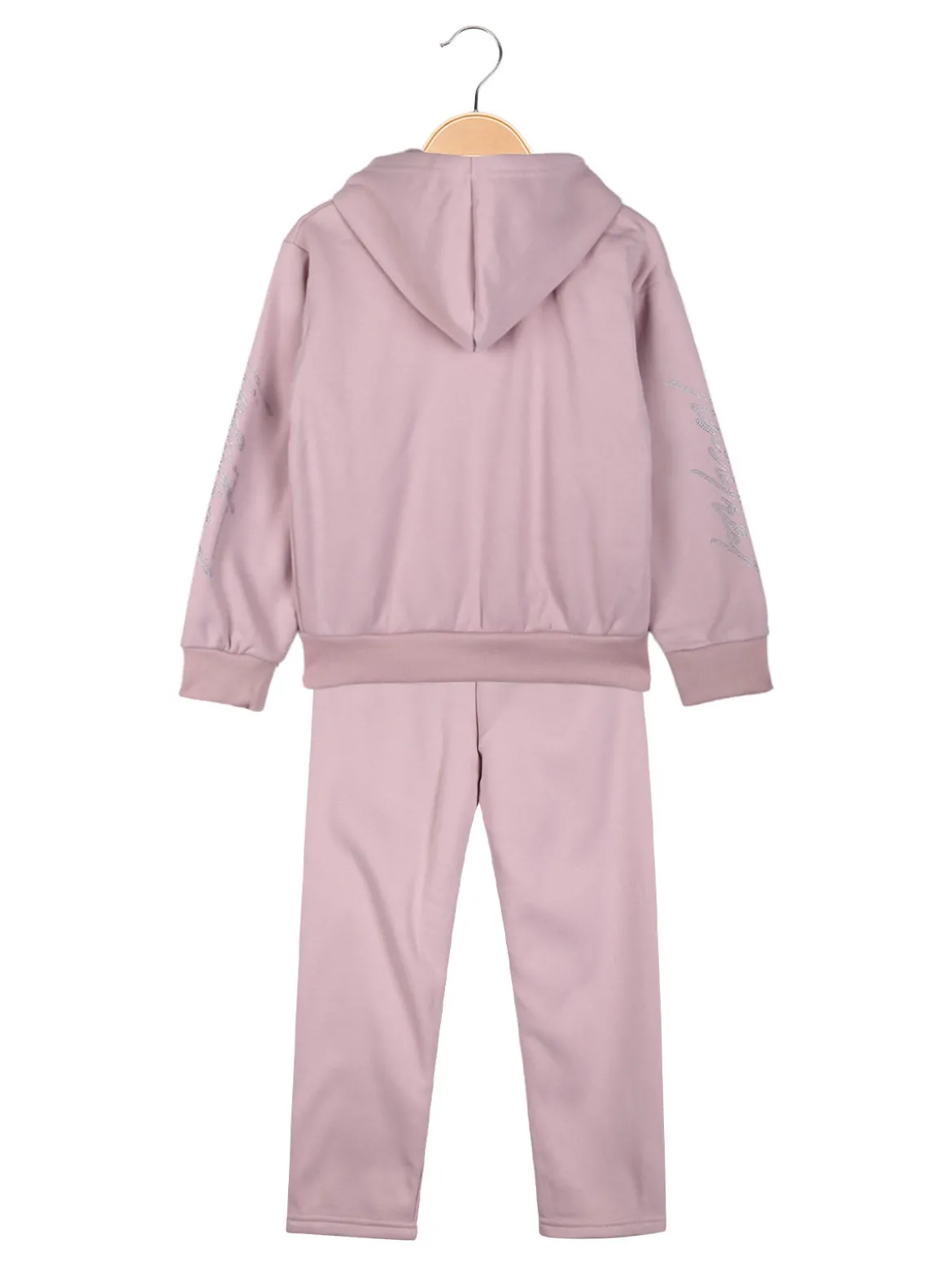 Sweet Junior Completo tuta 3 pezzi da bambina con cappuccio e zip - rosa